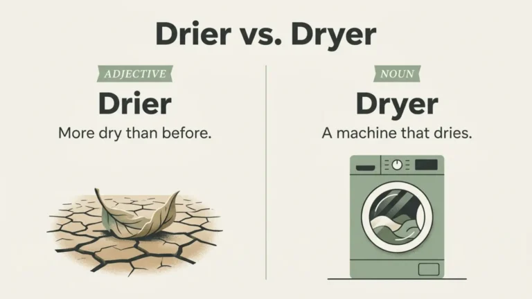 Drier vs Dryer