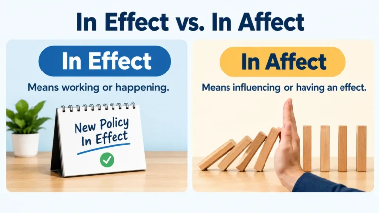 In Effect vs. In Affect