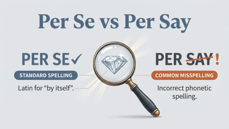 Per Se vs Per Say